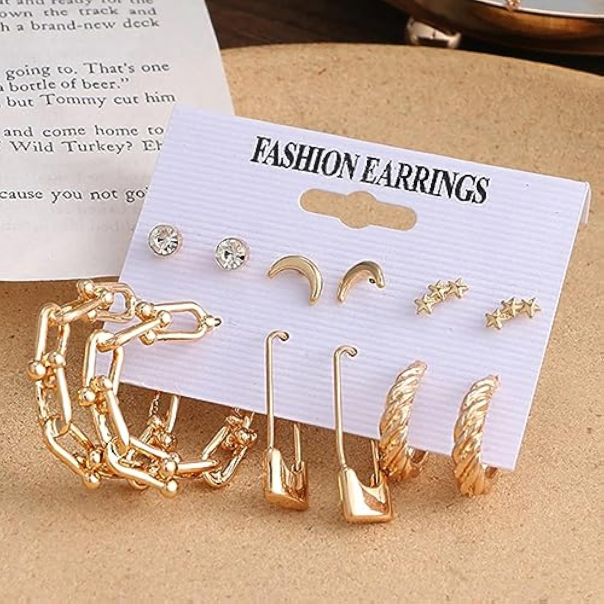 Pearl Hoops & Stud Earring Set- Combo of 12 Pairs